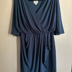 Suzi Chin for Maggy Boutique Deep Blue Midi Dress